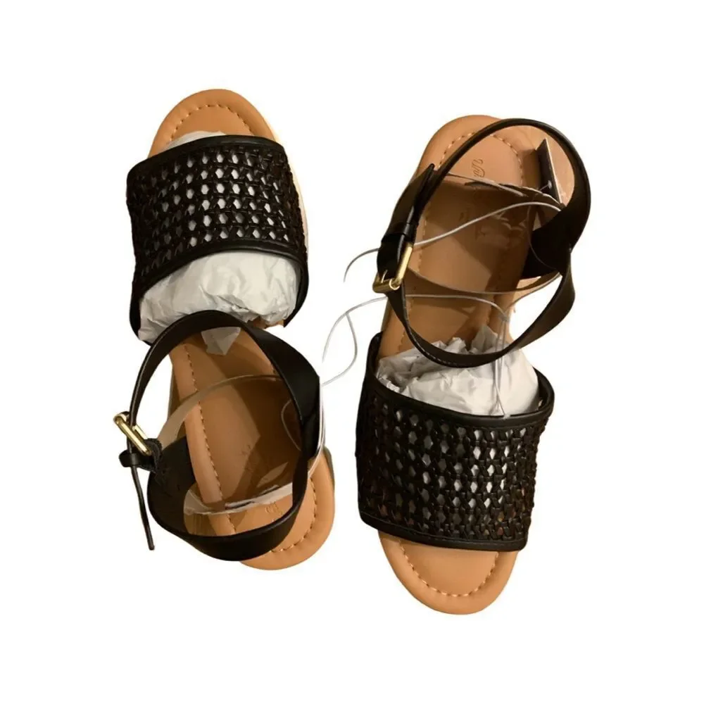 NWB Universal Thread Alba Sandals Black   - Picture 7 of 11